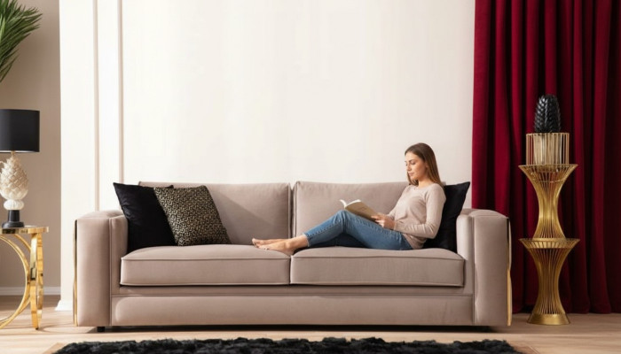 Bankstel 3-zits textiel banken bankstel meubels luxe moderne driezitter nieuw