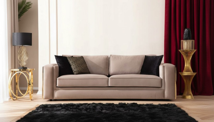 Bankstel 3-zits textiel banken bankstel meubels luxe moderne driezitter nieuw