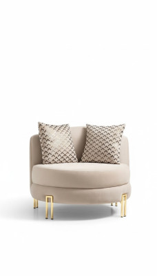 Fauteuil Bekleding Zitter Design Bank Fauteuil Relax Stof Lounge Luxe Woonkamer