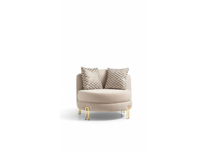 Fauteuil Bekleding Zitter Design Bank Fauteuil Relax Stof Lounge Luxe Woonkamer