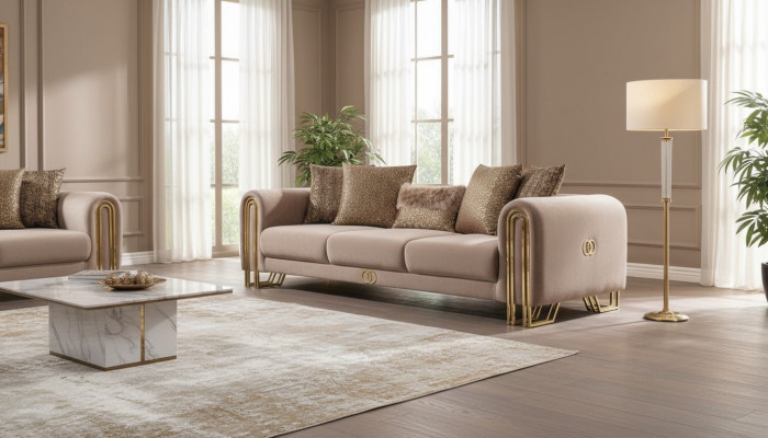 Ontwerper Banken Beklede Bank Sofa's 3-zits Driepersoons Stoffen Bank Woonkamer Nieuw