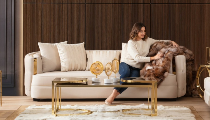 Bankstel 3-zits Meubelstof Driepersoonsbank Luxe Design Woonkamer Modern Stijl