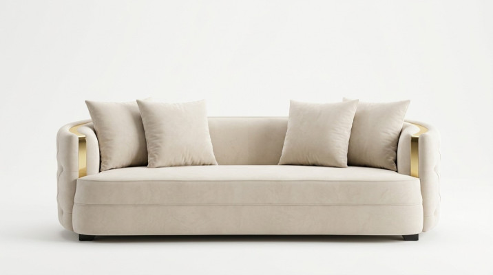 Bankstel 3-zits Meubelstof Driepersoonsbank Luxe Design Woonkamer Modern Stijl