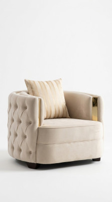 Woonkamer luxe fauteuil Moderne eenzitter Design Chesterfield 1-zits Italiaanse meubels