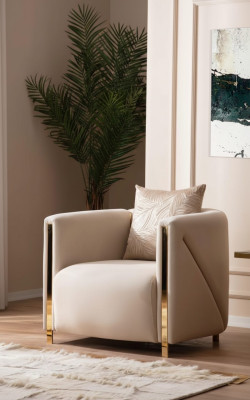 Fauteuil Bekleding Zitplaats Ontwerp Bank Fauteuil Relax Lounge Stof Luxe Woonkamer