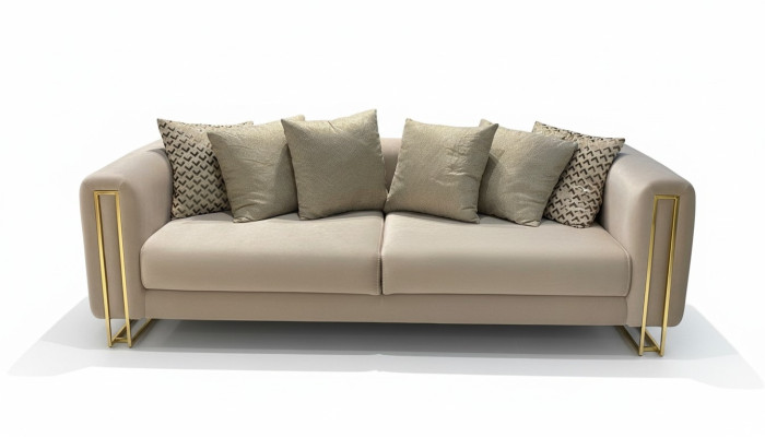 Design Bank Moderne 3-zits Woonkamermeubels Grijs Bankstellen Driezitter Bankstel Bekleding