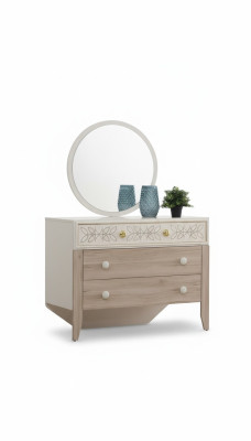 Set Commode Met Spiegel Kaptafel Console Hout Moderne Slaapkamer