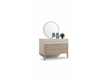 Set Commode Met Spiegel Kaptafel Console Hout Moderne Slaapkamer