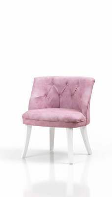Roze Chesterfield-stoel Exclusieve gestoffeerde stoel Designer zitmeubelen