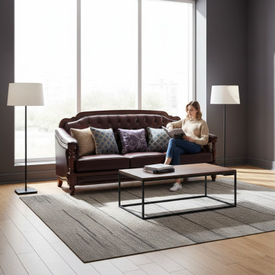 Chesterfield driezits bank gestoffeerde bank klassieke banken kamer