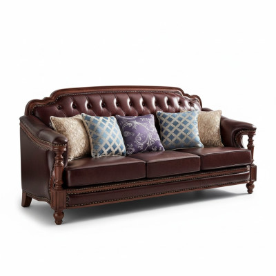 Chesterfield driezits bank gestoffeerde bank klassieke banken kamer