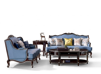 Klassieke Chesterfield bankstel 3+2 zitsbank bankstel Blauwe bankstellen