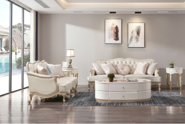 Klassieke Chesterfield bank 3+2 zits bank bankstellen meubels Beige