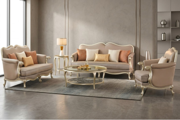Luxe salontafel Ronde tafel Hotelmeubels Inrichting Tafels Goud