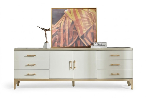 Sideboard Ladenkast Ontwerper Luxe Kasten Hout Wit Ladenkast Kast