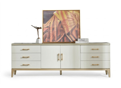 Sideboard Ladenkast Ontwerper Luxe Kasten Hout Wit Ladenkast Kast