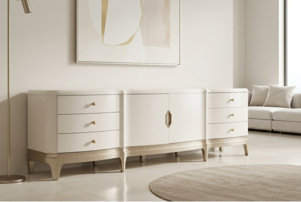 Dressoirkast rtv woonkamer tv hout meubels wit lowboard luxe