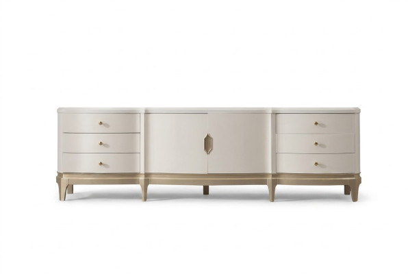 Dressoirkast rtv woonkamer tv hout meubels wit lowboard luxe