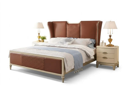 Luxe bed bruin bedden bedframes dubbel modern tweepersoonsbed slaapkamer nieuw