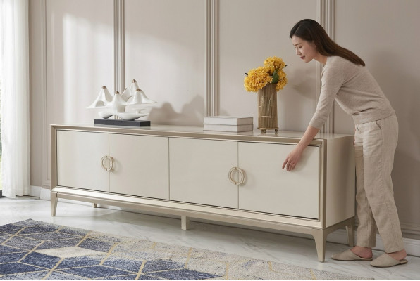 Dressoir Houten Kast Meubel Ladenkast Sideboard Wit Serveren