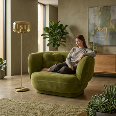 Stoel Stoel Groen Prianera Ontwerp Woonkamer Bekleding Eenzitter Meubels Luxe Stijl
