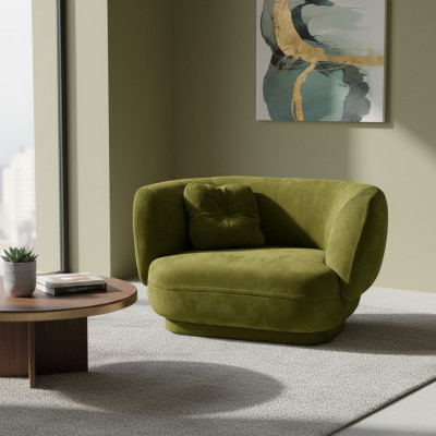 Stoel Stoel Groen Prianera Ontwerp Woonkamer Bekleding Eenzitter Meubels Luxe Stijl