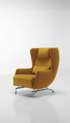 Fauteuil Stoel Eenpersoons Design Geel Bekleding Woonkamer Meubels Oorfauteuil Prianera