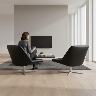 Fauteuil Italiaanse Stijl Luxe 1-Zits Gestoffeerde Designer Fauteuil Leer Prianera