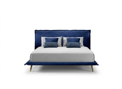 Tweepersoonsbed Bedden Bedframe Bed Hout Slaapkamer Blauw Klassiek Prianera Nieuw.