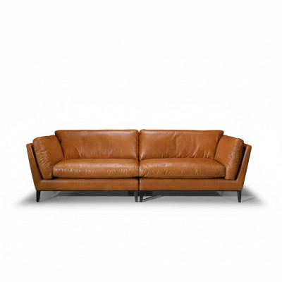 Bankstel 3-zits Bruin Luxe Design Meubels Woonkamer Meubels Leder Prianera Stijl Nieuw