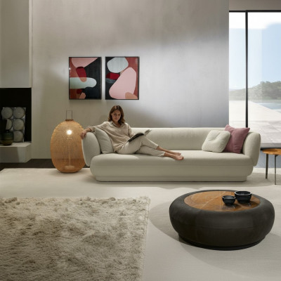 Luxe driezitsbank Wit Bankstel 3-zitsbanken Ontwerp Moderne Designmeubelen Banken