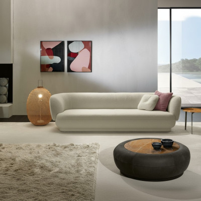 Luxe driezitsbank Wit Bankstel 3-zitsbanken Ontwerp Moderne Designmeubelen Banken