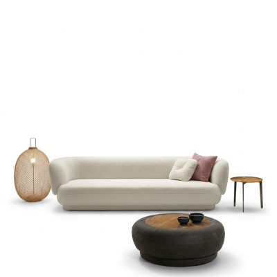 Luxe driezitsbank Wit Bankstel 3-zitsbanken Ontwerp Moderne Designmeubelen Banken