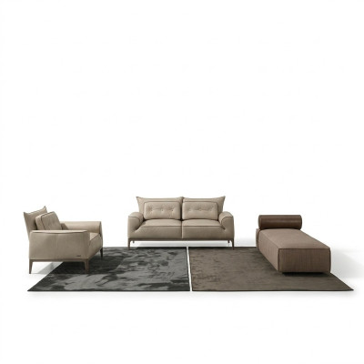 Luxe bankstel 2+1 zits bankstel Banken Fauteuils Leer 2-delig PRIANERA