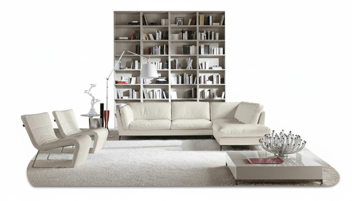 Prianera bank hoekbank woonkamer design leer modern L-vorm