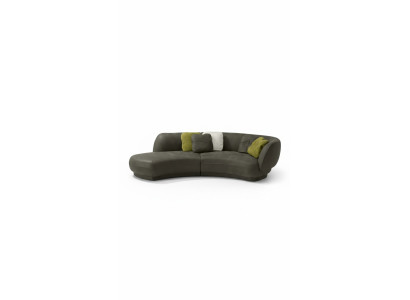 Textiel bankstel 3-zits stoffen leder modern relax zit luxe meubels hoekbank rond