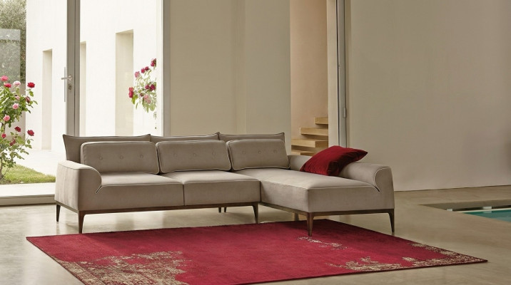 Hoekbank L-vorm Bank Luxe Meubels Bank Grijs Ontwerp Woonkamer Meubels Italiaans