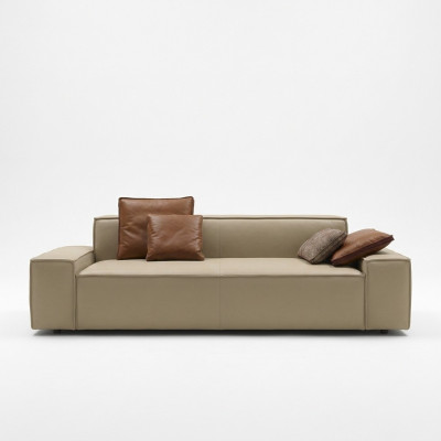 Woonkamerbank 3-zitbank Meubels Hout Beige Bekleding Meubels Bank Bank Nieuw