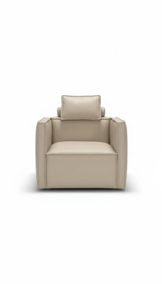 Fauteuil Eenzits Luxe 1 Zitplaats Beklede Zitting Design Beige Zitplaats Leer Prianera Nieuw