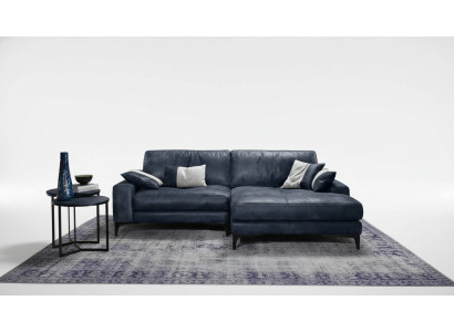Eckbank Bank Woonkamer Banken Leer Luxe L-vorm Stijl Modern Meubels Blauw Nieuw