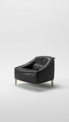 Fauteuil Bekleding Zitter Modern Ontwerp Leer Relax Fauteuil Lounge Luxe Woonkamer