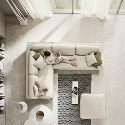 Woonkamer hoekbank L-vorm Modern Wit Design Bankstellen Nieuw