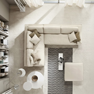 Woonkamer hoekbank L-vorm Modern Wit Design Bankstellen Nieuw
