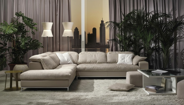 Ontwerp hoekbank L-vorm Moderne banken Textiel Bank Woonkamer Moderne bank Nieuw