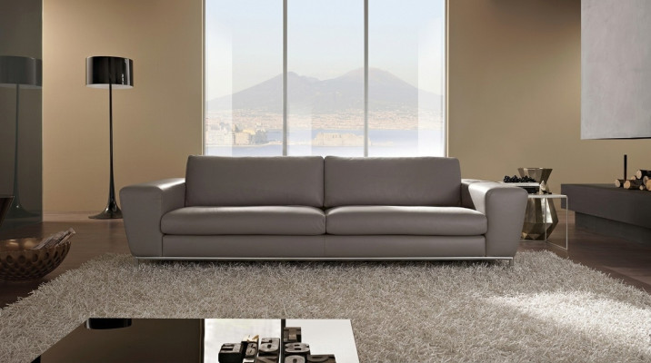 Moderne leren bankstellen Designbank Driepersoonsbank Zit Grijs Bank 3 Zit Prianera