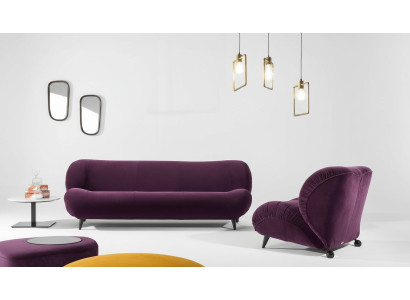 Groep Set Bankstel 3+1 Zits 2-delig. Meubels Banken Stoelen Luxe Zit Paars Nieuw