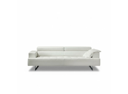 Polster Prianera meubels driezitsbank 3-zitsbank luxe leren bankstellen wit