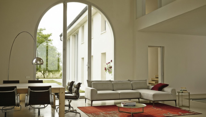 Hoekbank Modern Design Grijs Bankstellen Stof L-Vorm Bank Woonkamer Sofa PRIANERA