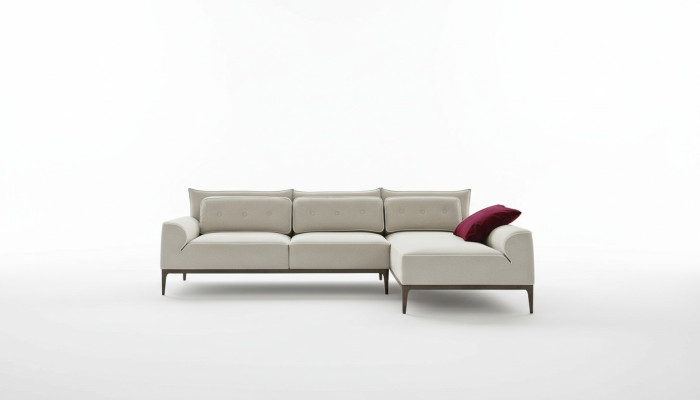 Hoekbank Modern Design Grijs Bankstellen Stof L-Vorm Bank Woonkamer Sofa PRIANERA