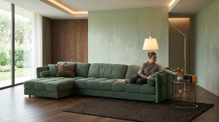 Hoekbank Textiel Bank Bekleding Hoek Moderne Bank Woonkamer L-vorm Ontwerp